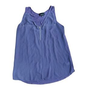 Fortune & Ivy Cute Summer Lightweight Purple Sleeveless Blouse Sz S